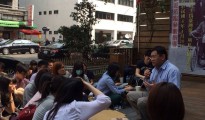 「反服贸抗争与台湾媒体」课程行动昨日独立媒体记者汪文豪现场开讲