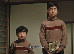 小津安二郎電影《早安》（お早よう）片段，林先生家的小孩吵著要買電視機