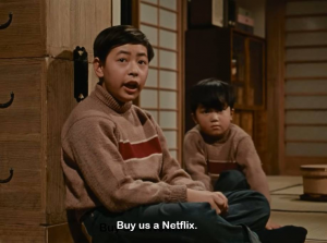 小津安二郎电影《早安》（お早よう）（作者设计对白）：从buy us a TV 到 buy us a Netflix，我们观看“电视”的感觉差距有多少？